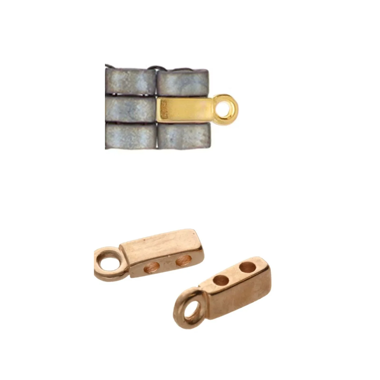 Cymbal Apantima, Half Tila Bead Ending, 4 Pcs. - Image 5