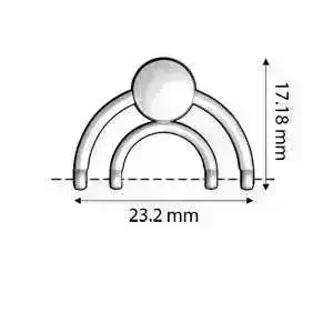 Cymbal Platani IV, 11/0 Earring Studs, Titanium Posts, 1 pair - Image 2