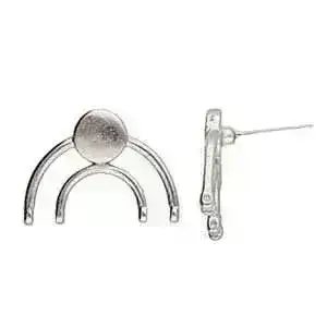 Cymbal Platani IV, 11/0 Earring Studs, Titanium Posts, 1 pair - Image 3