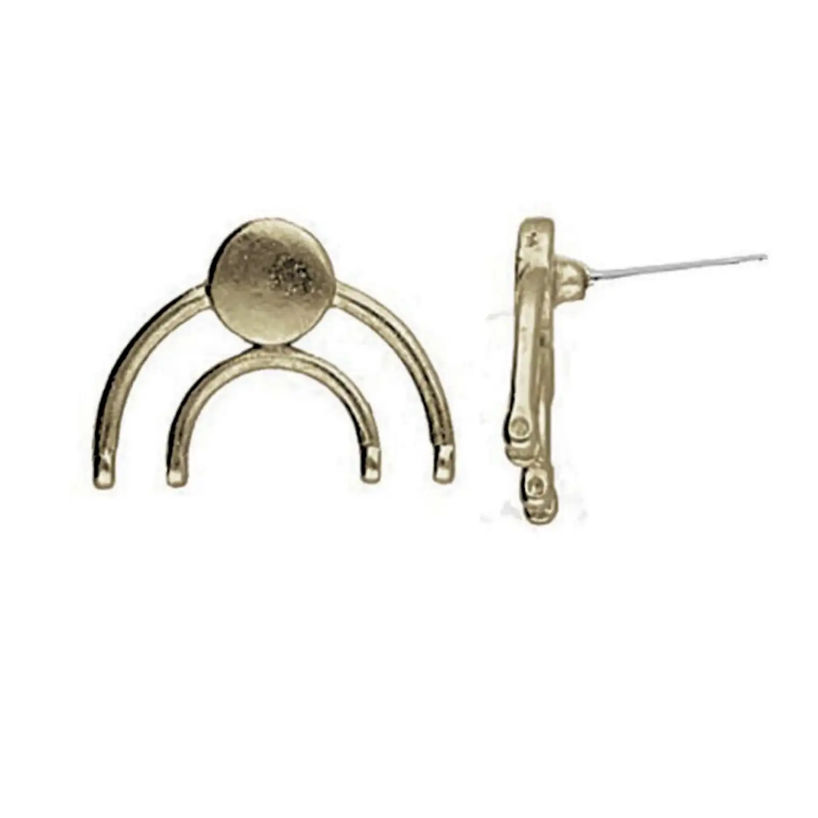 Cymbal Platani IV, 11/0 Earring Studs, Titanium Posts, 1 pair - Image 5