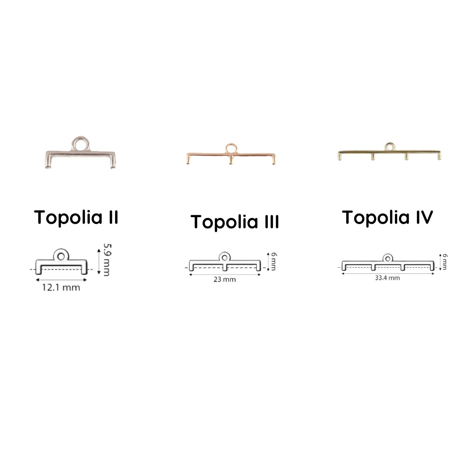 Cymbal Topolia IV, Delica Bead Ending or Connector, 2pcs - Image 2