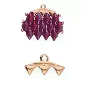Vani III, Cymbal Gemduo Bead Endings, 2 Pcs. 4 Finishes - Image 3