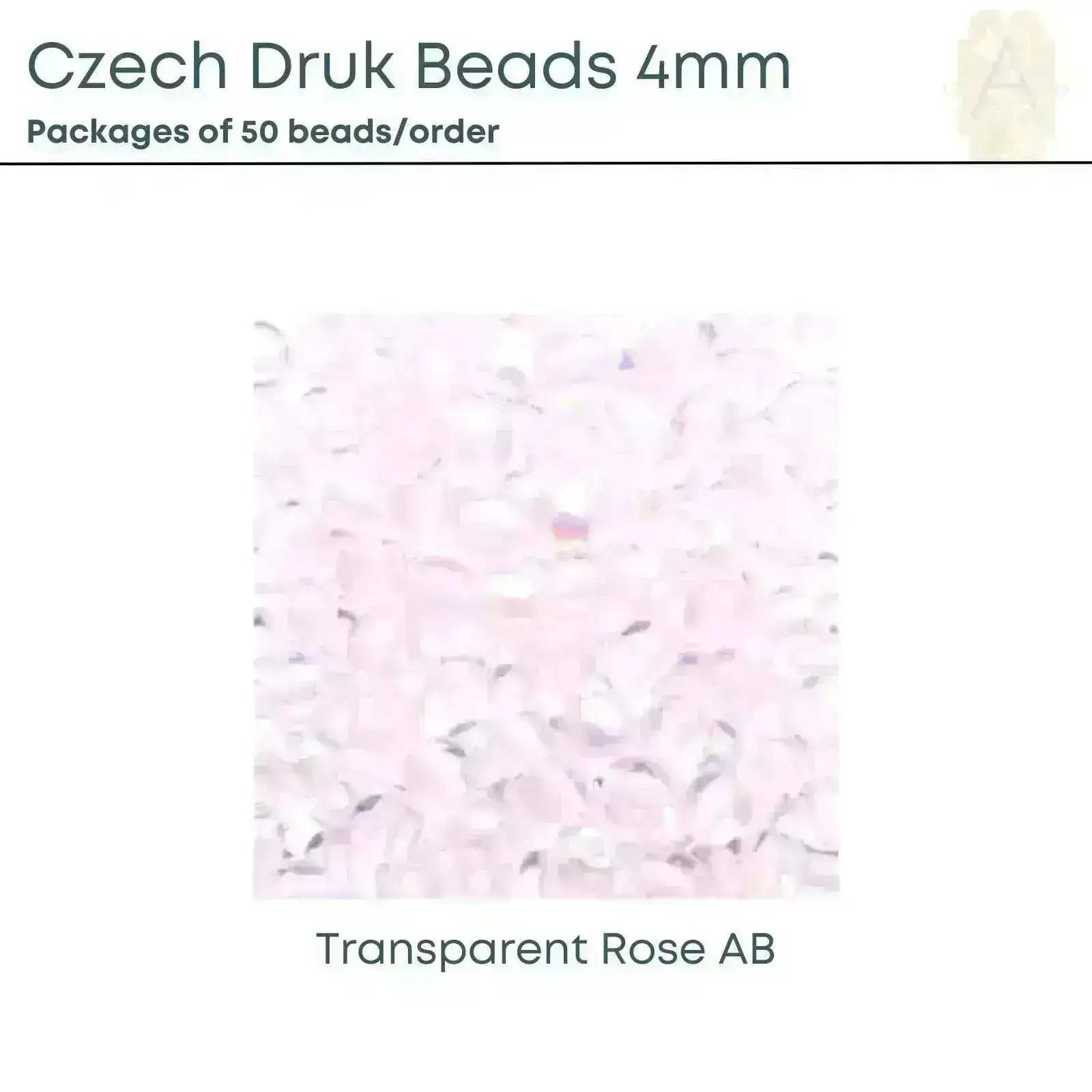 Czech Druk Beads, 4mm, 8 Colors - Image 9