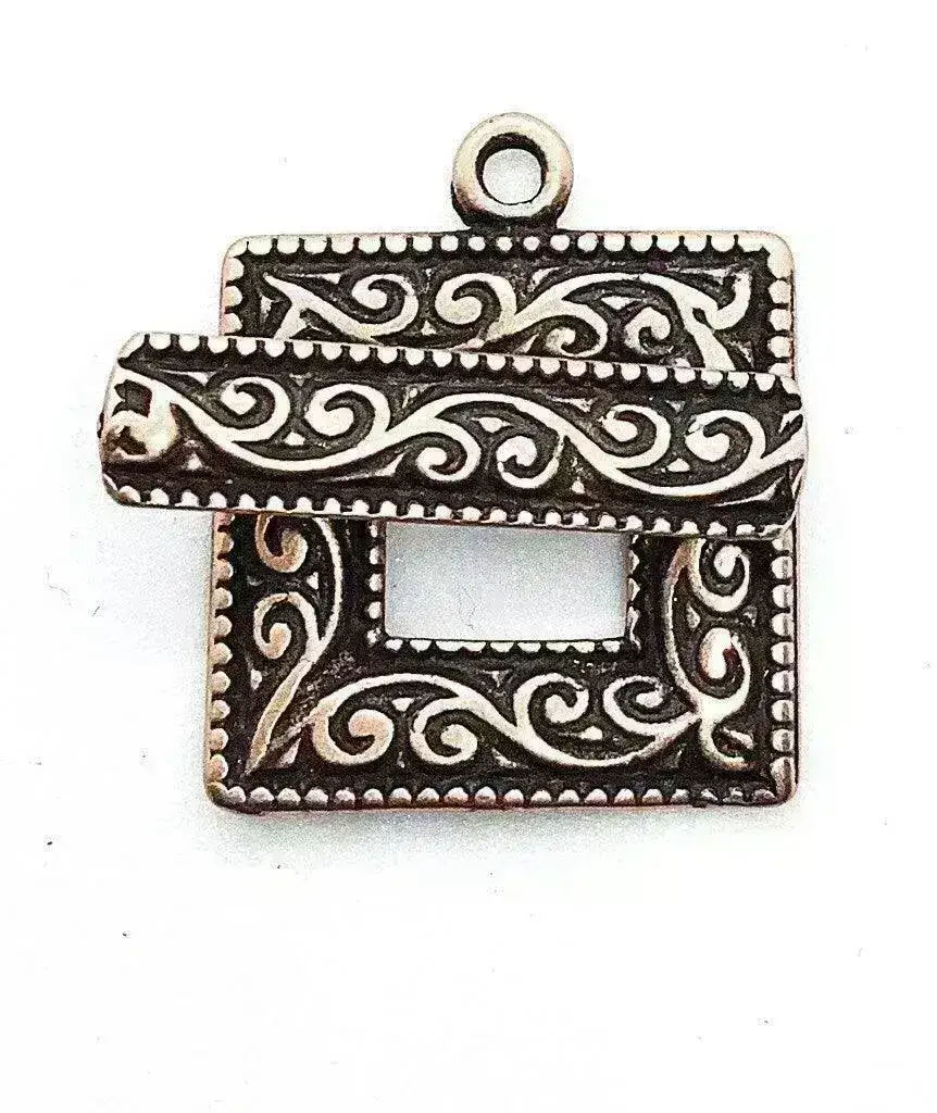 Deco Frame Toggle Clasp, 18mm in 5 Finishes - Image 3