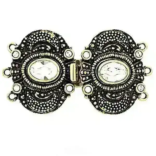 Claspgarten Desiree, 3-Strand Box Clasp by Claspgarten, Swarovski Crystals, 3 Finishes