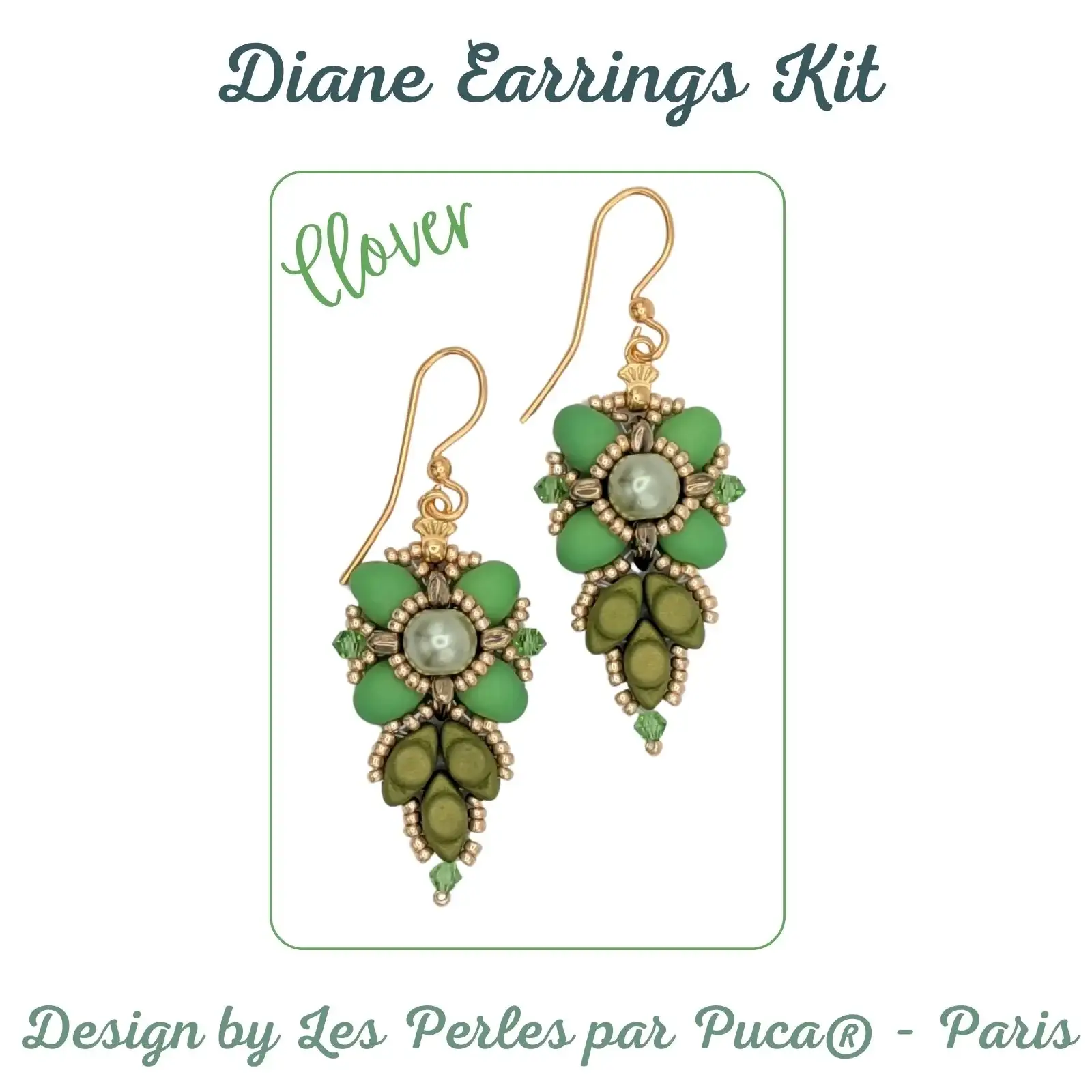 Diane Earrings Bead Kits, 8 Colors - Image 2
