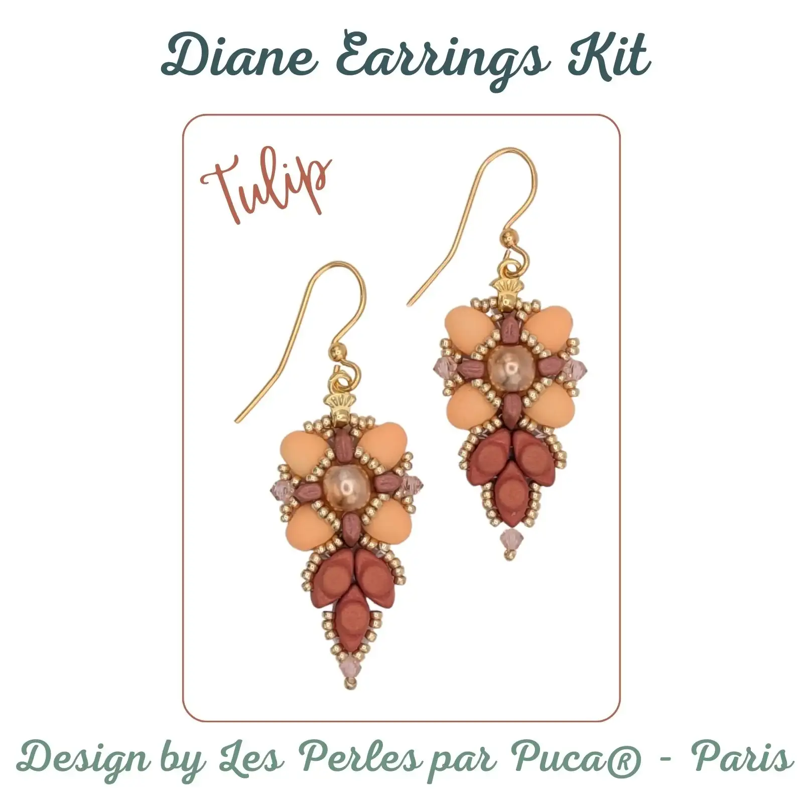 Diane Earrings Bead Kits, 8 Colors - Image 5