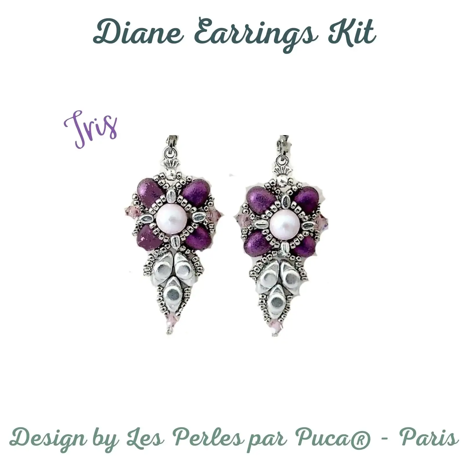 Diane Earrings Bead Kits, 8 Colors - Image 6