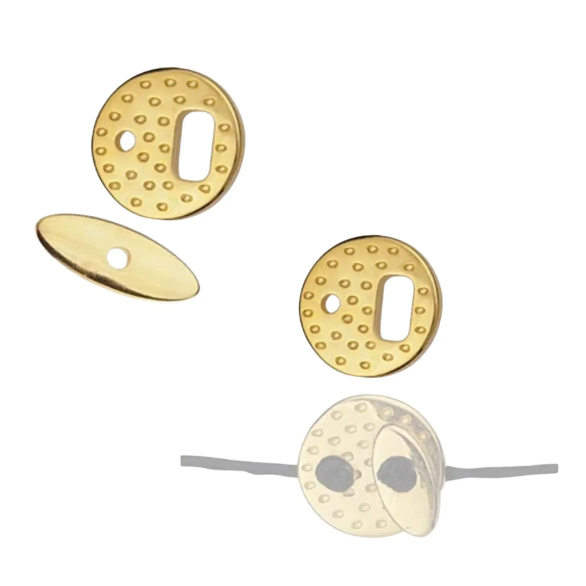 Mini-Circle Dotty Toggle Clasp for Cord or Leather - Image 3