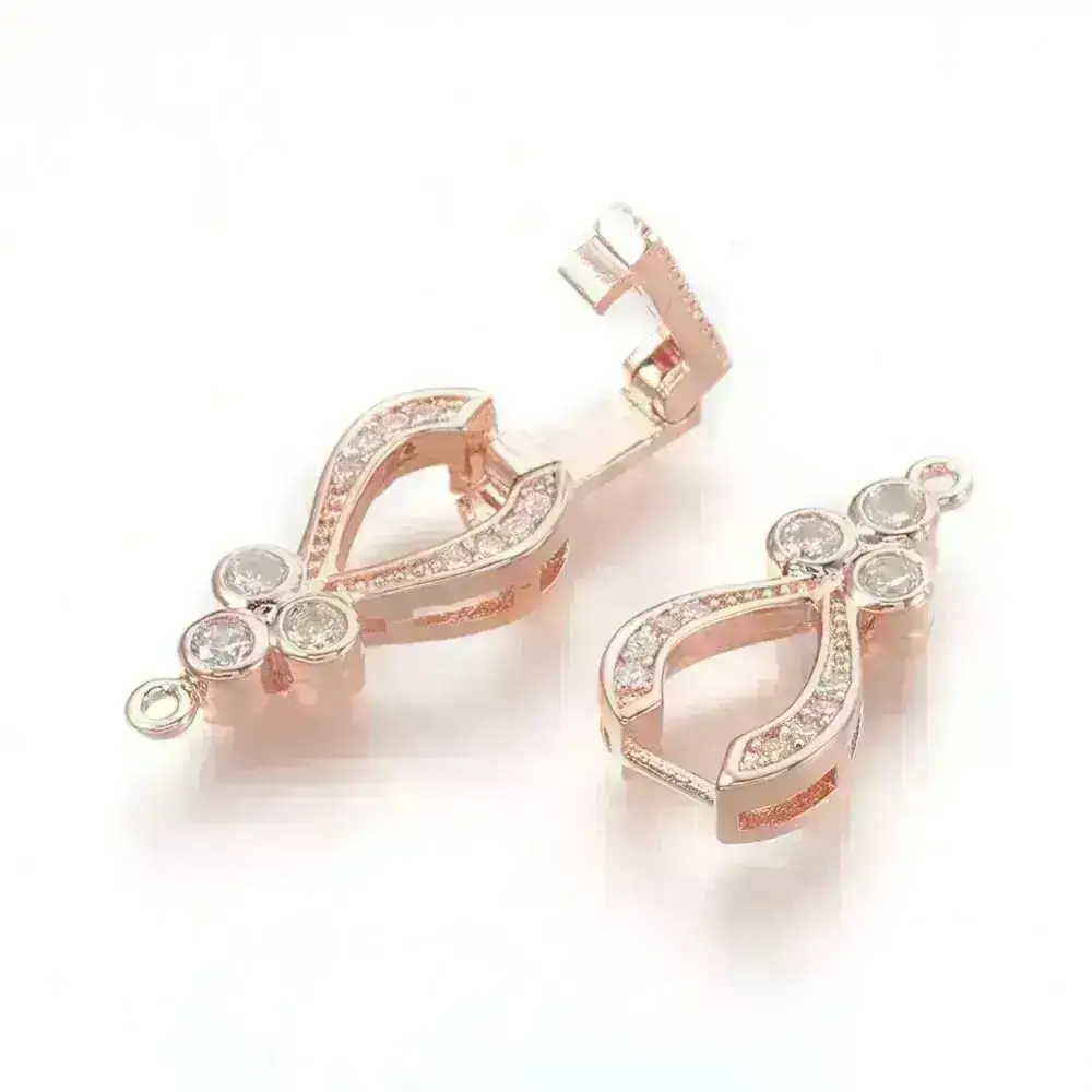 ELA BHATT, Stunning Cubic Zirconia 1 Strand Clasp, Rose Gold, Silver and Gold Plate over Eco Friendly Brass - Image 6