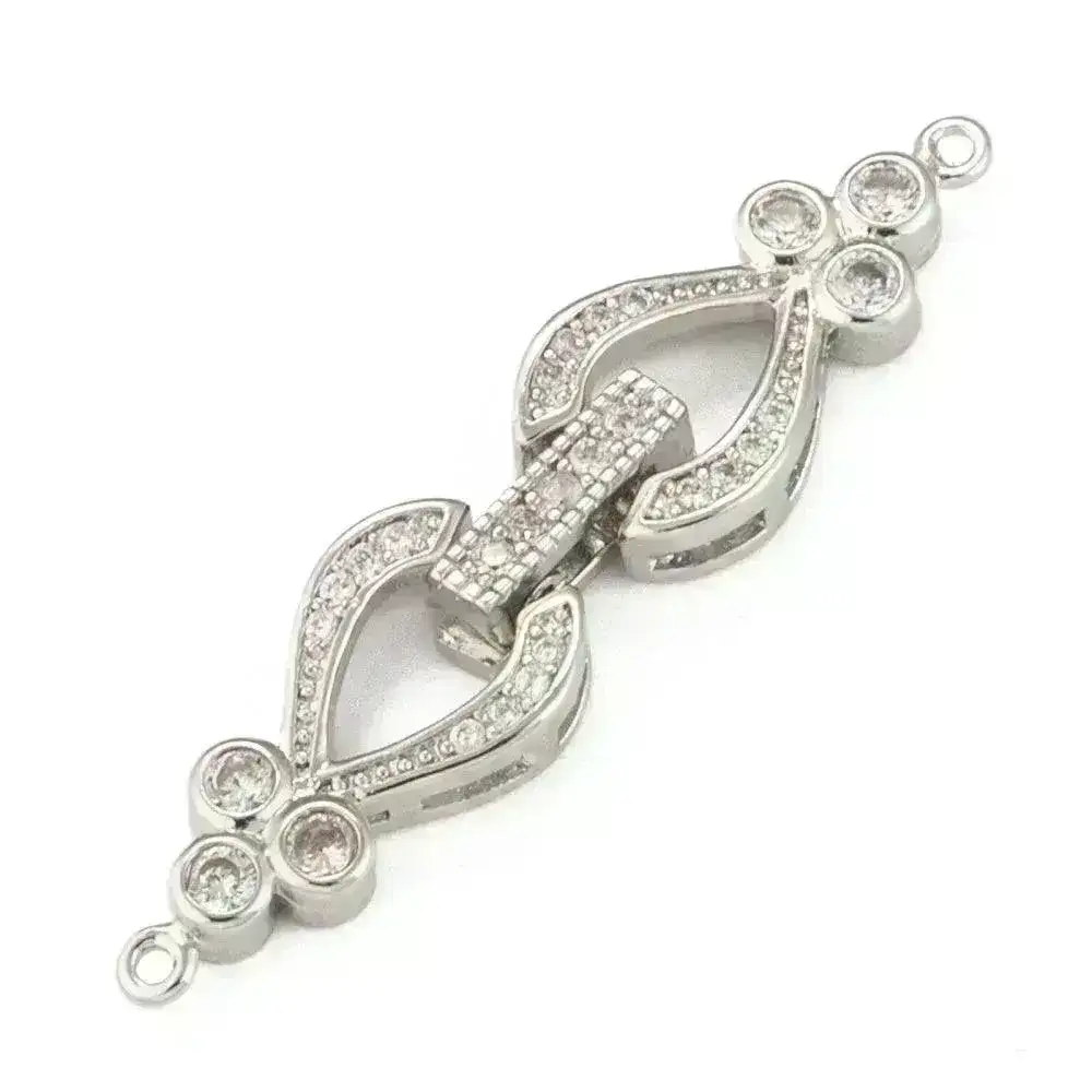 ELA BHATT, Stunning Cubic Zirconia 1 Strand Clasp, Rose Gold, Silver and Gold Plate over Eco Friendly Brass - Image 7