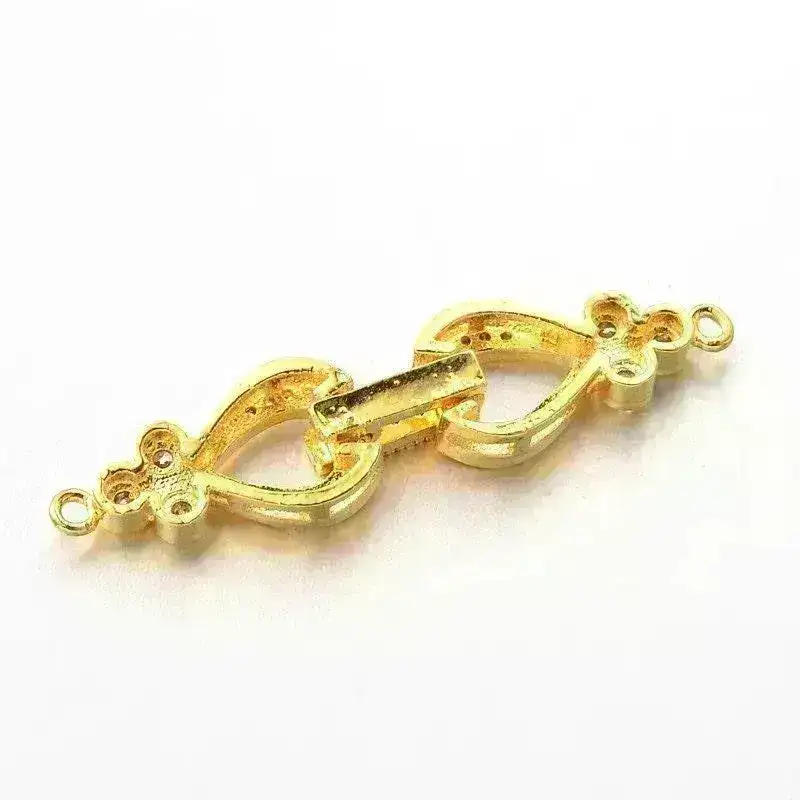 ELA BHATT, Stunning Cubic Zirconia 1 Strand Clasp, Rose Gold, Silver and Gold Plate over Eco Friendly Brass - Image 9