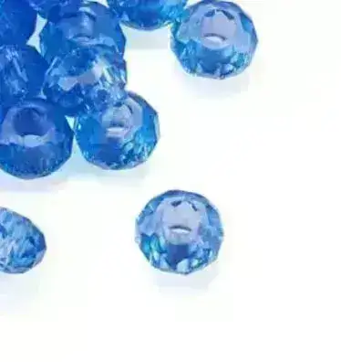 Facetted Glass Rondelle European-style Beads, 10 Pcs. - Image 3