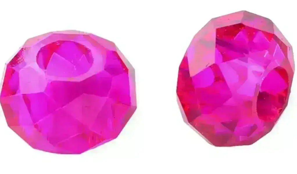 Facetted Glass Rondelle European-style Beads, 10 Pcs. - Image 4