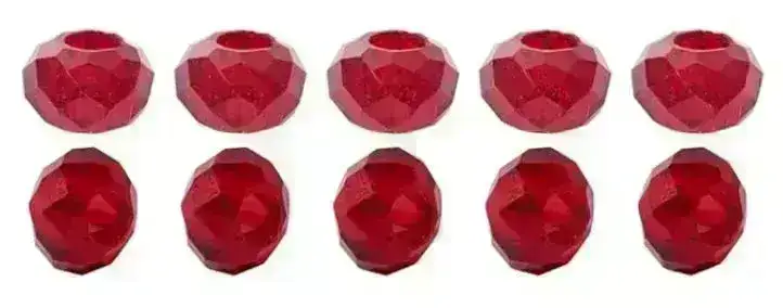 Facetted Glass Rondelle European-style Beads, 10 Pcs. - Image 6