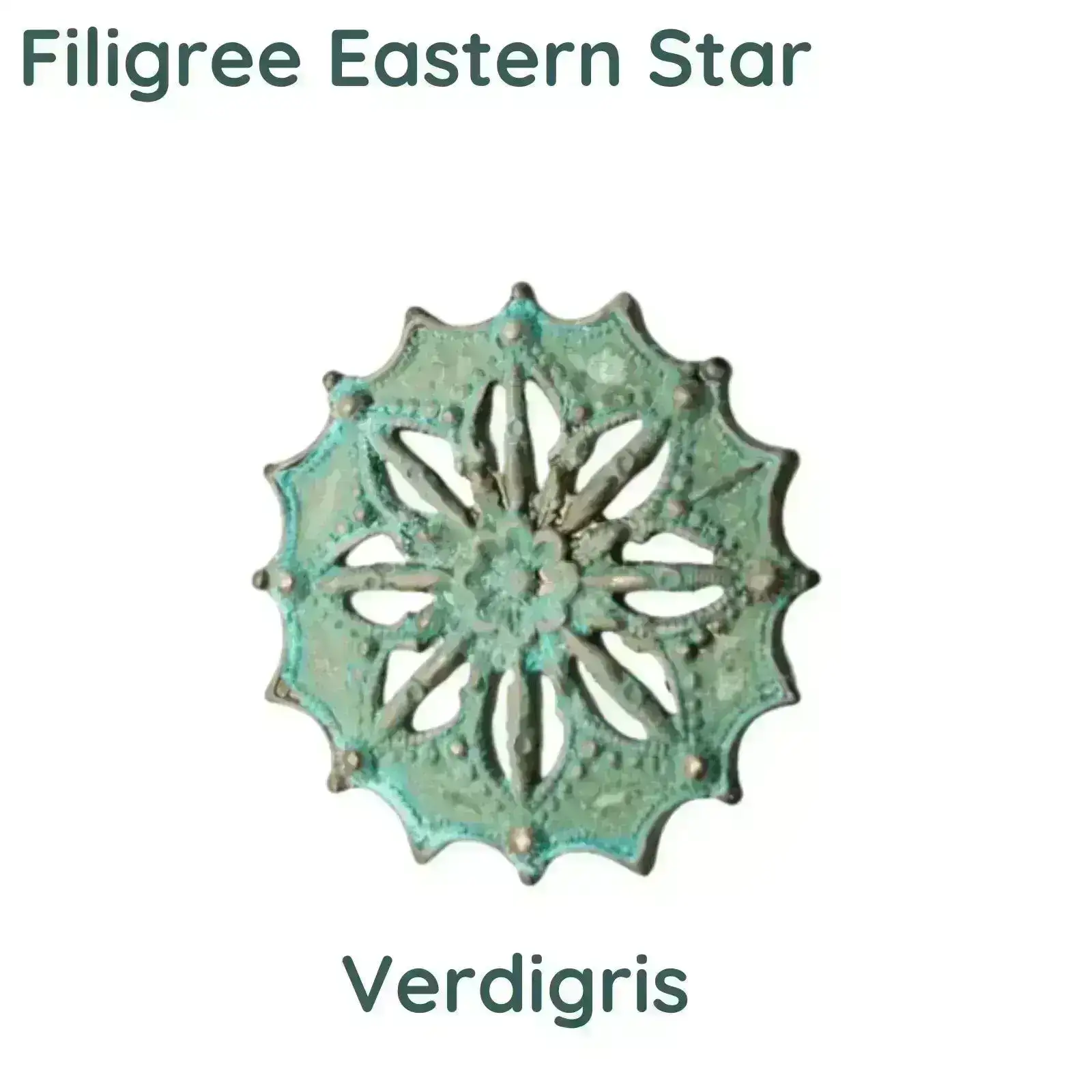 Filigree Eastern Star, Link or Connector, 2 Finishes - Image 3
