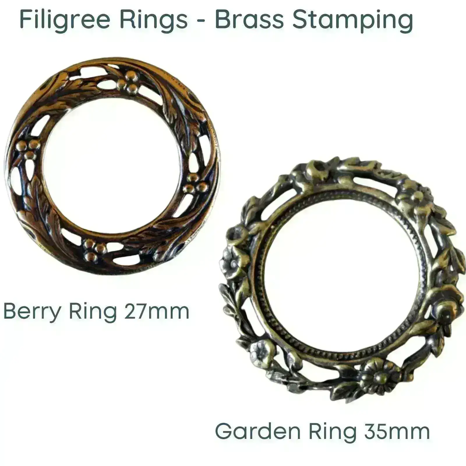 Filigree Rings, Charm or Pendant, 1 Pc.