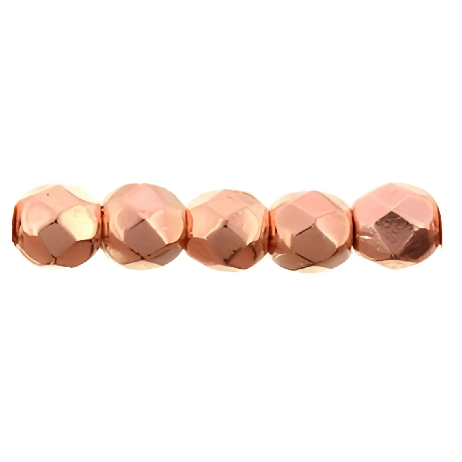 Fire Polish Beads, 2mm, Copper Penny, 50 pieces