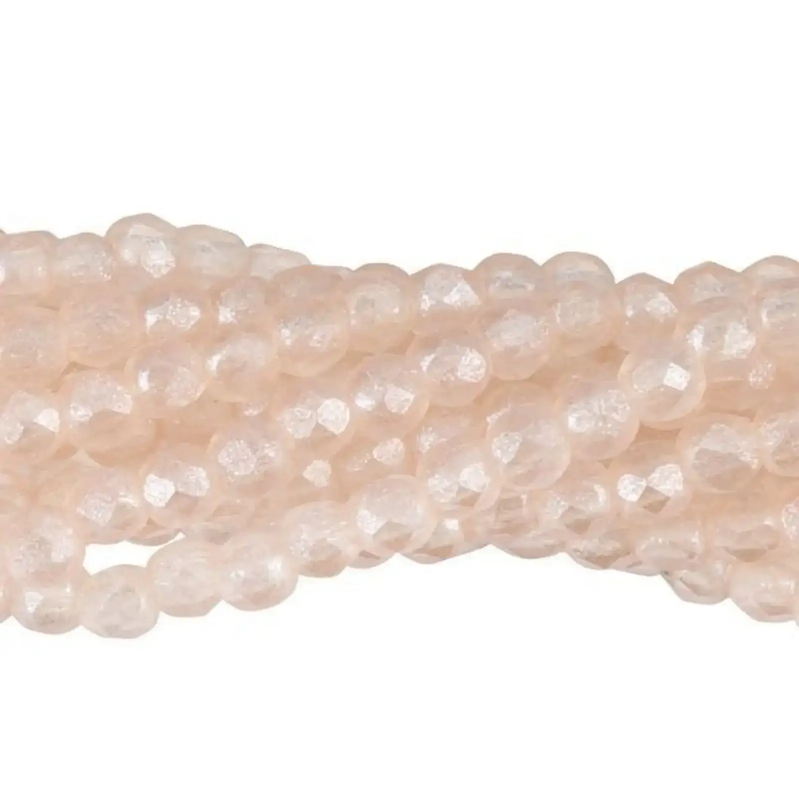 Fire Polish Beads, 2mm, Flash Pearl Rosaline