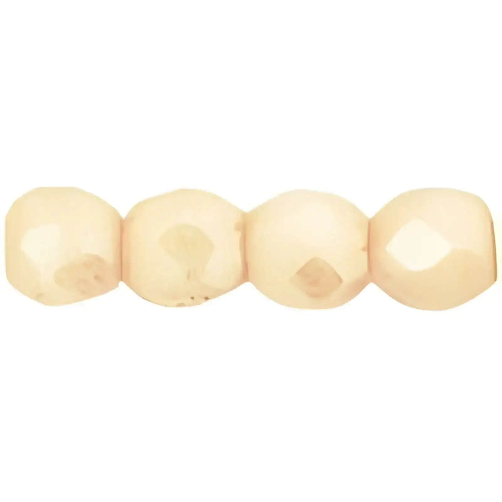 Fire Polish Beads, 3mm, Luster Opaque Champagne, 50 pieces