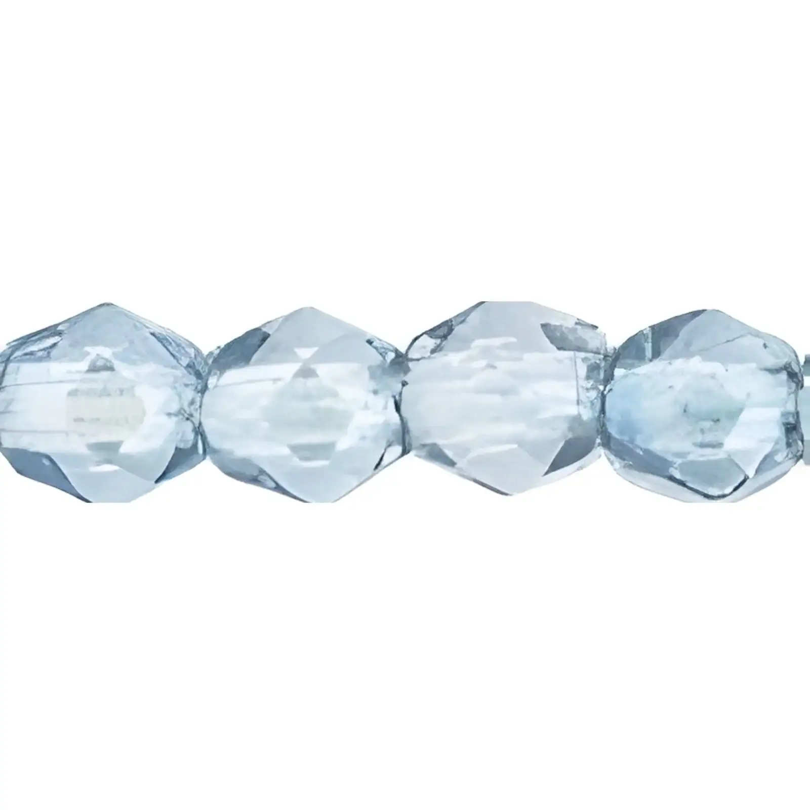 Fire Polish Beads, 3mm, Luster Transparent Blue, 50 pieces