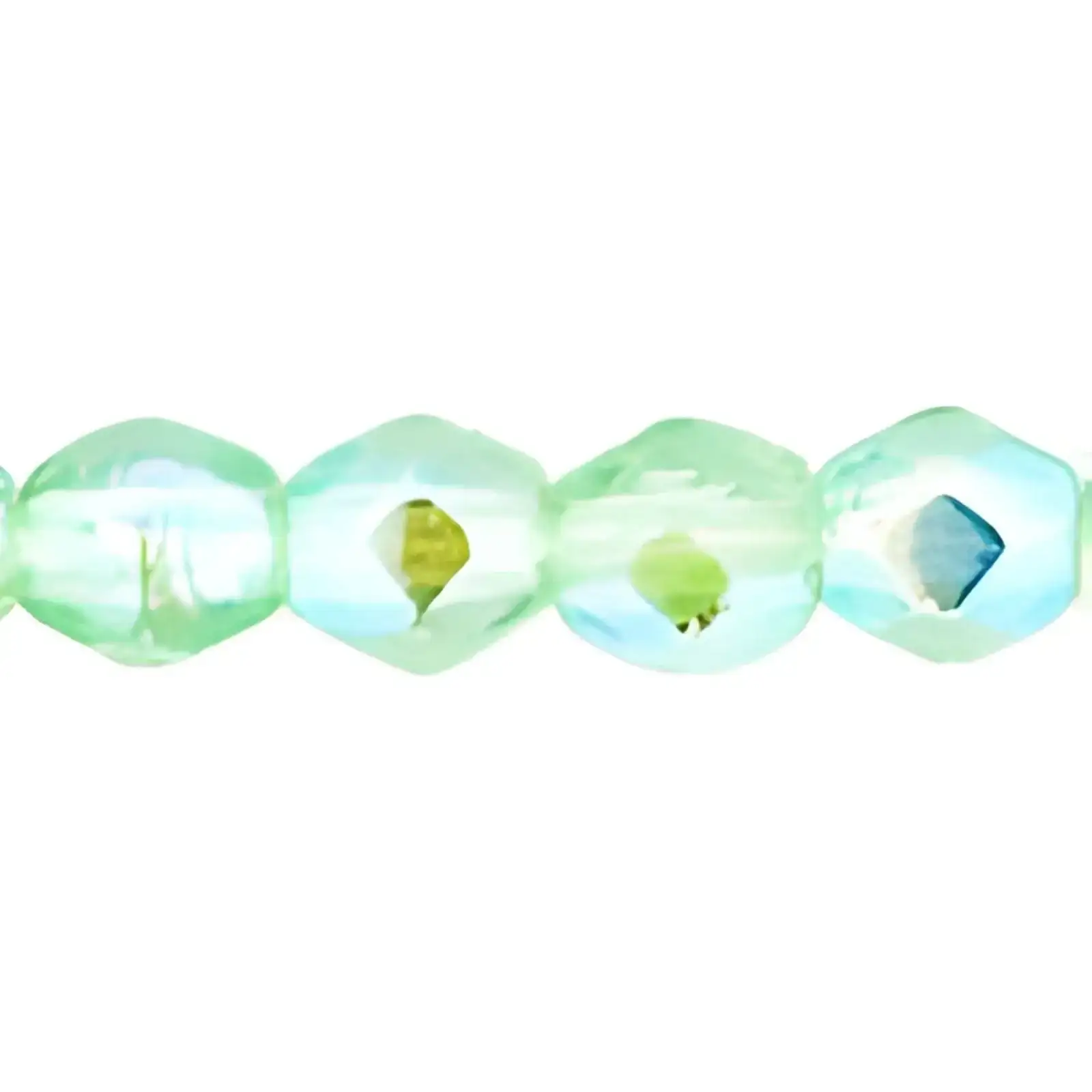 Fire Polish Beads, 3mm, Peridot AB, 50 pieces