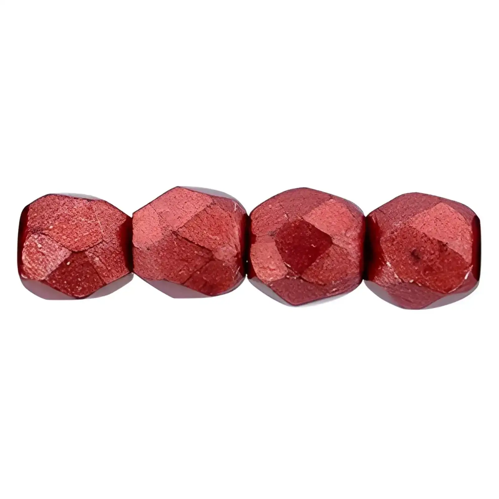 Fire Polish Beads, 3mm, Saturated Metallic Cherry Tomato, 50 pieces