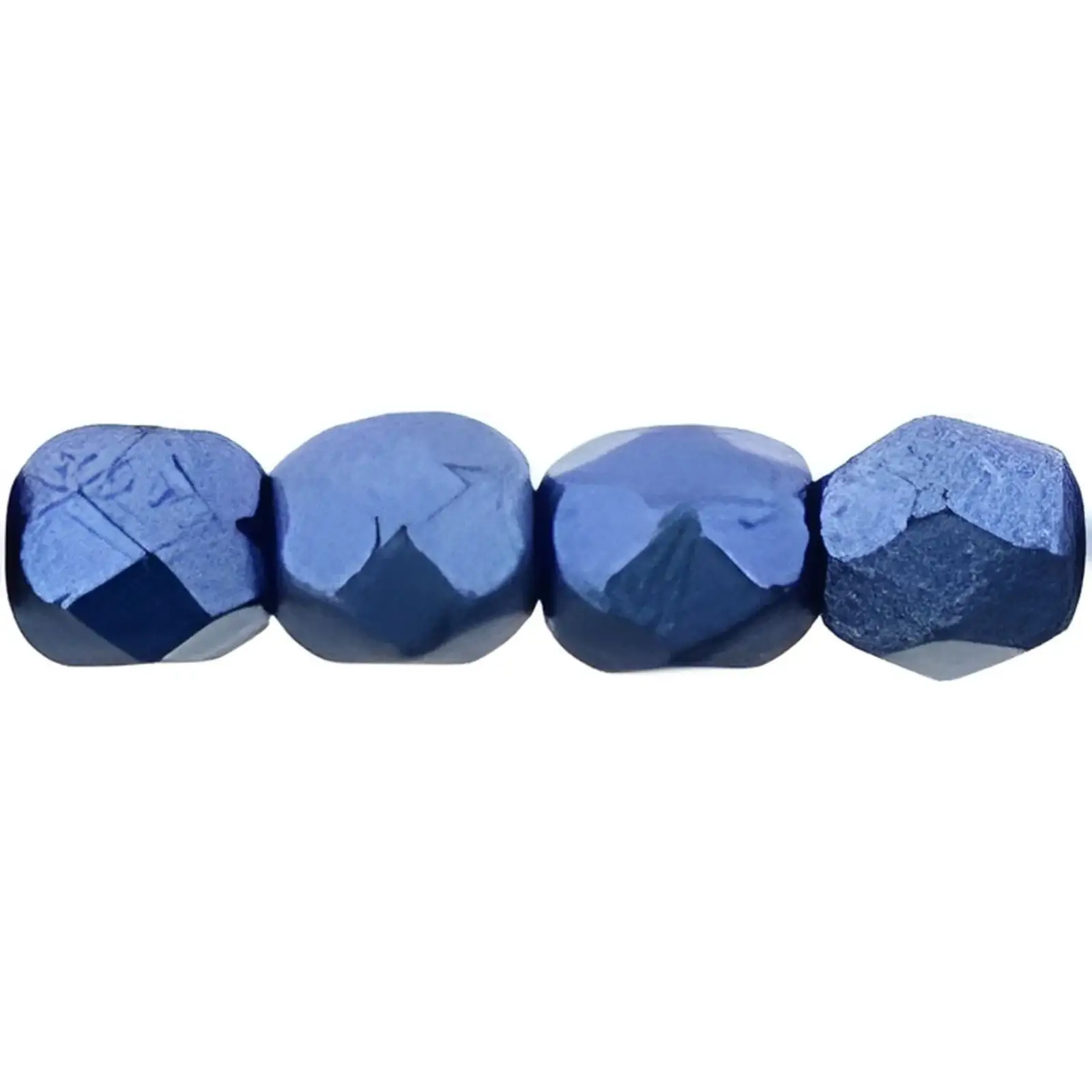 Fire Polish Beads, 3mm, Saturated Metallic Navy Peony, 50 pieces