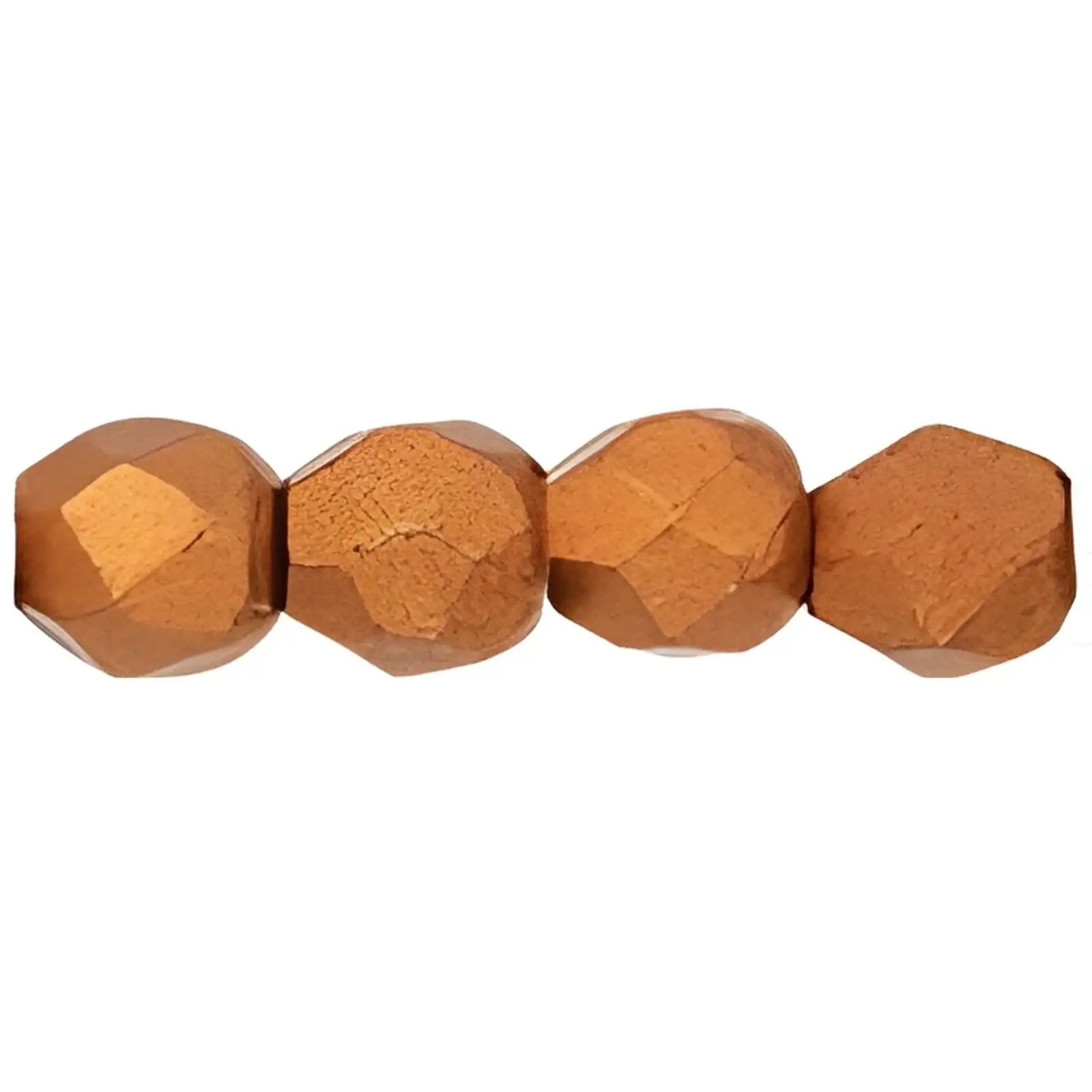 Fire Polish Beads, 3mm, Saturated Metallic Russet Orange, 50 pieces