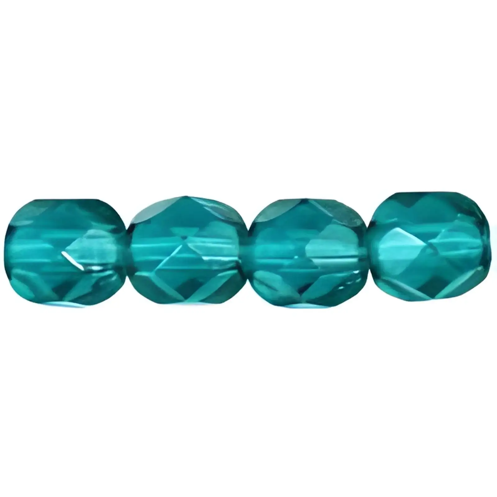 Fire Polish Beads, 3mm, Viridian, 50 pieces