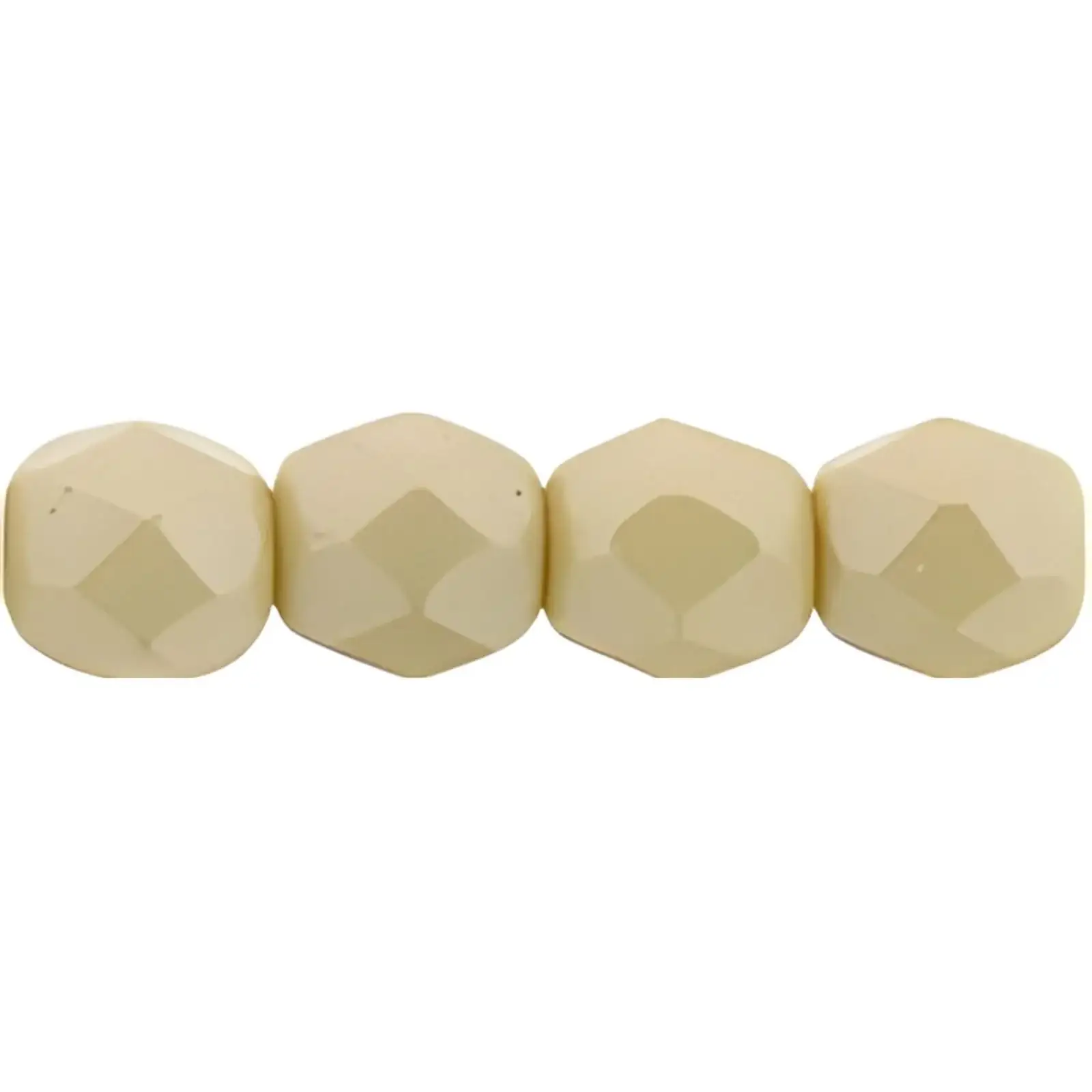 Fire Polish Beads, 4mm, Beige Powdery , 50 pieces