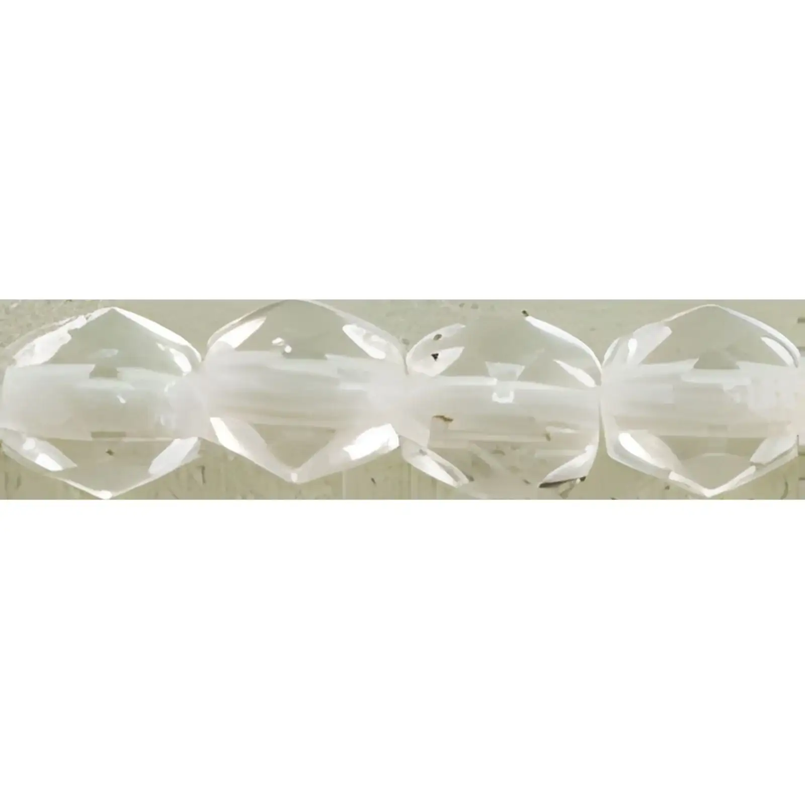 Fire Polish Beads, 4mm, Crystal, 50 pieces