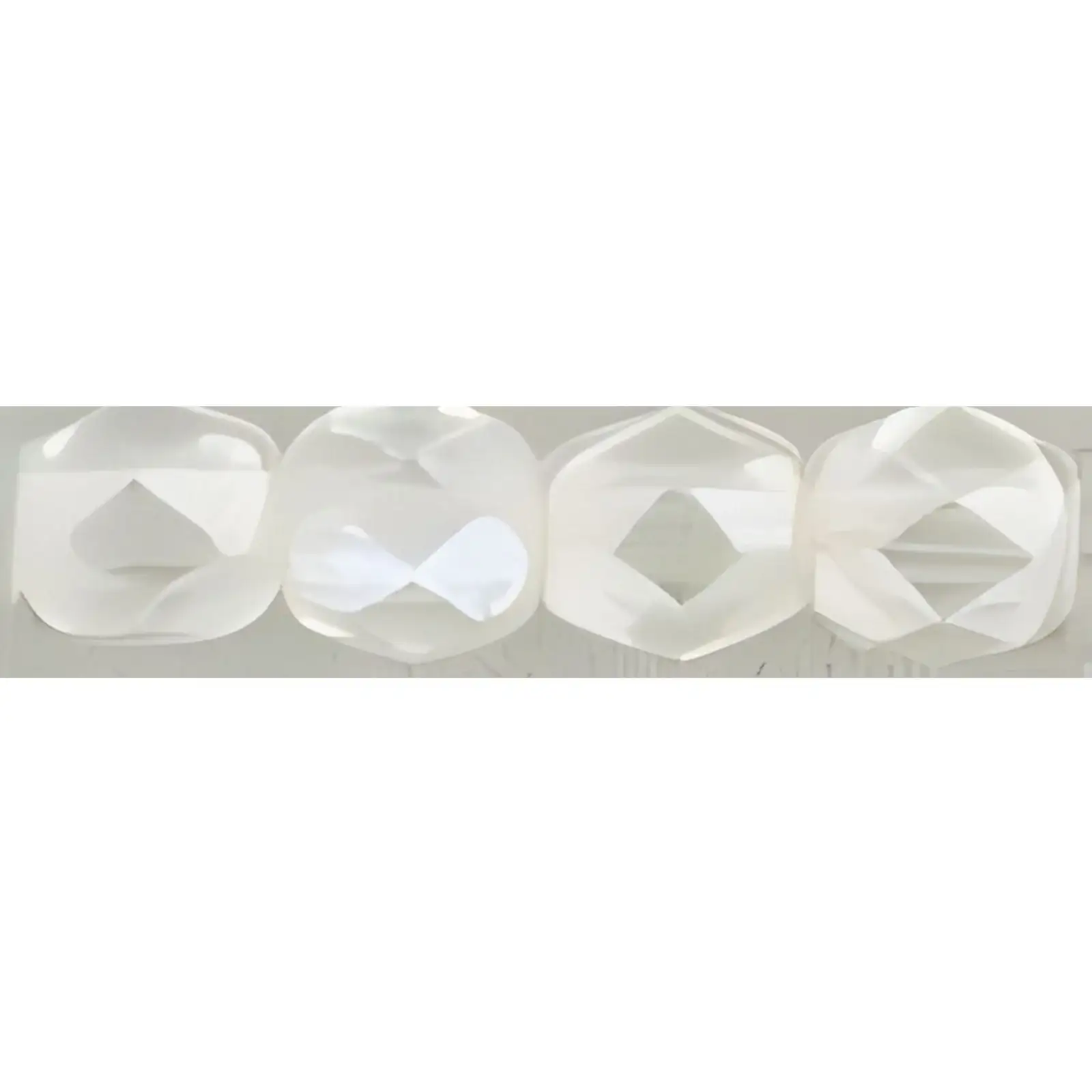 Fire Polish Beads, 4mm, Crystal Luster, 50 pieces