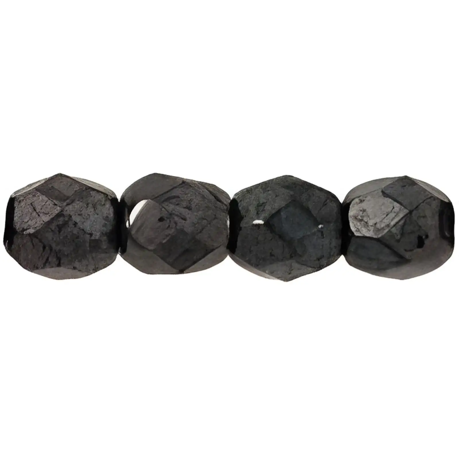 Fire Polish Beads, 4mm, Gunmetal, 50 pieces