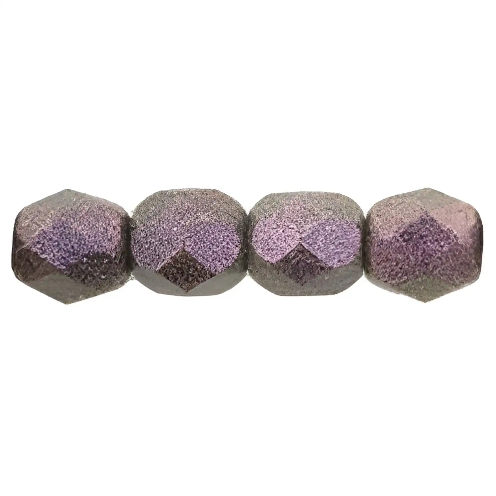 Fire Polish Beads, 4mm, Polychrome Pink Olive, 50 pieces
