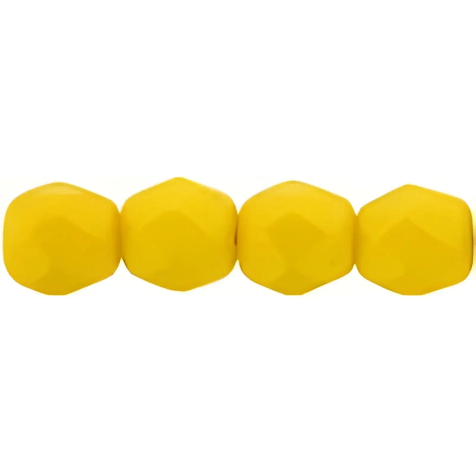 Fire Polish Beads, 4mm, Sunflower Powdery , 50 pieces