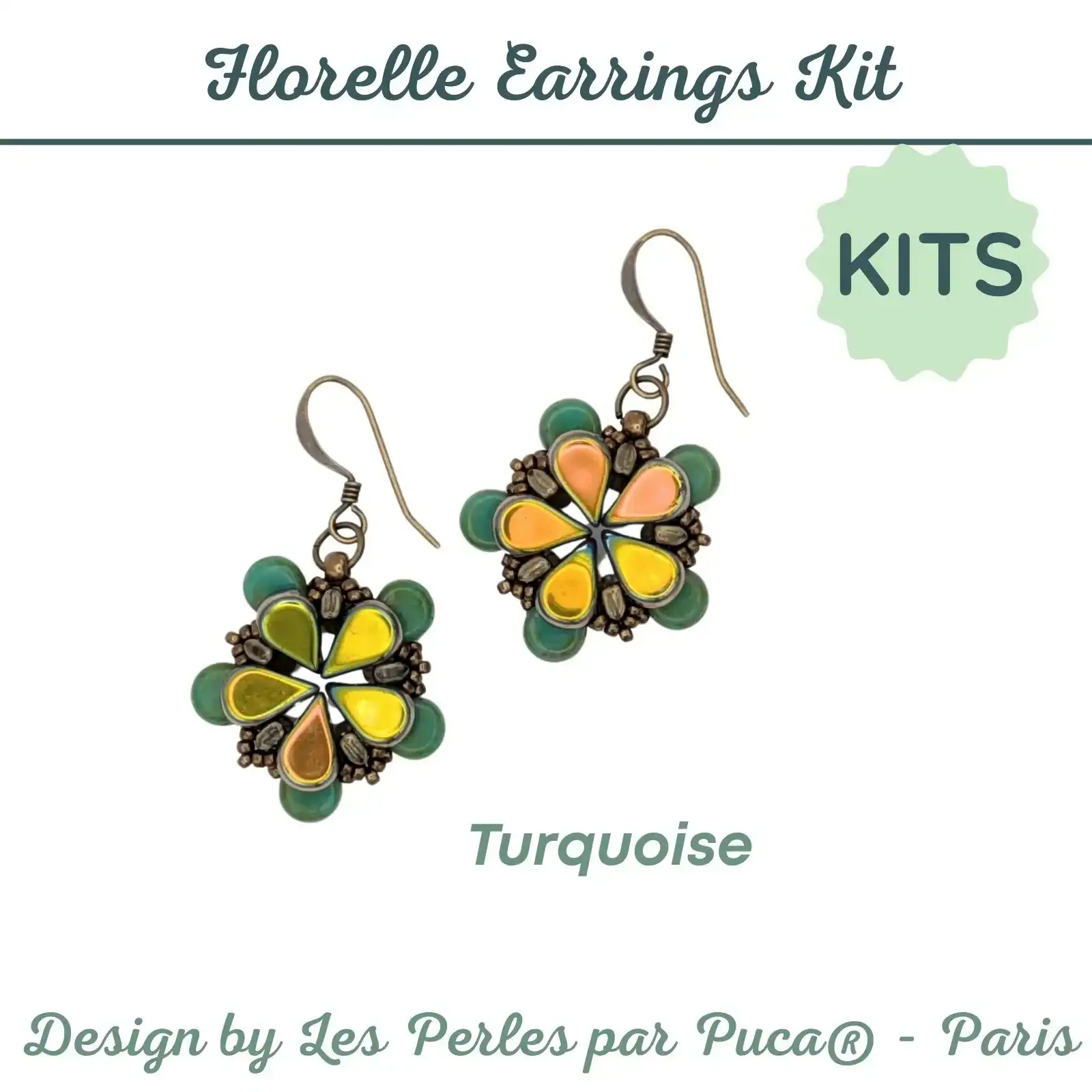 Florelle Earrings Bead Kits, 4 Colors - Image 3