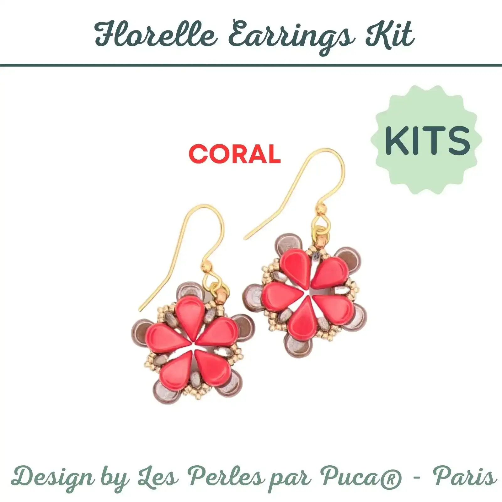 Florelle Earrings Bead Kits, 4 Colors - Image 4