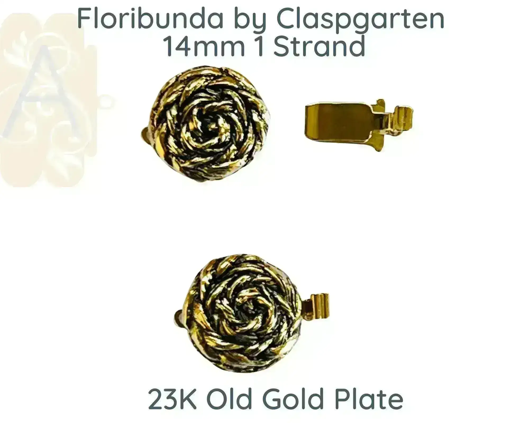 Claspgarten Floribunda, 1-Strand Box Clasp, 4 Finishes - Image 3