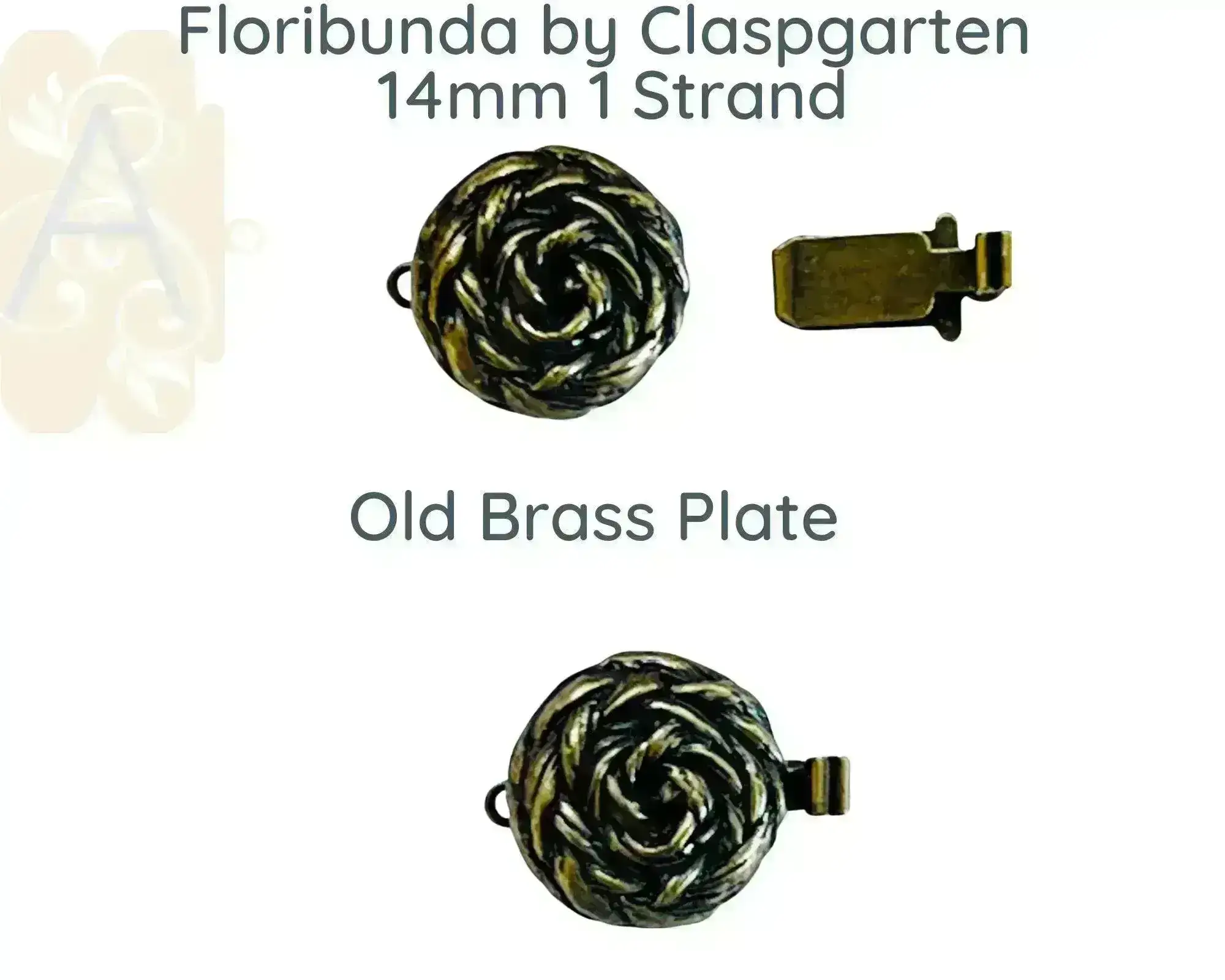 Claspgarten Floribunda, 1-Strand Box Clasp, 4 Finishes - Image 4