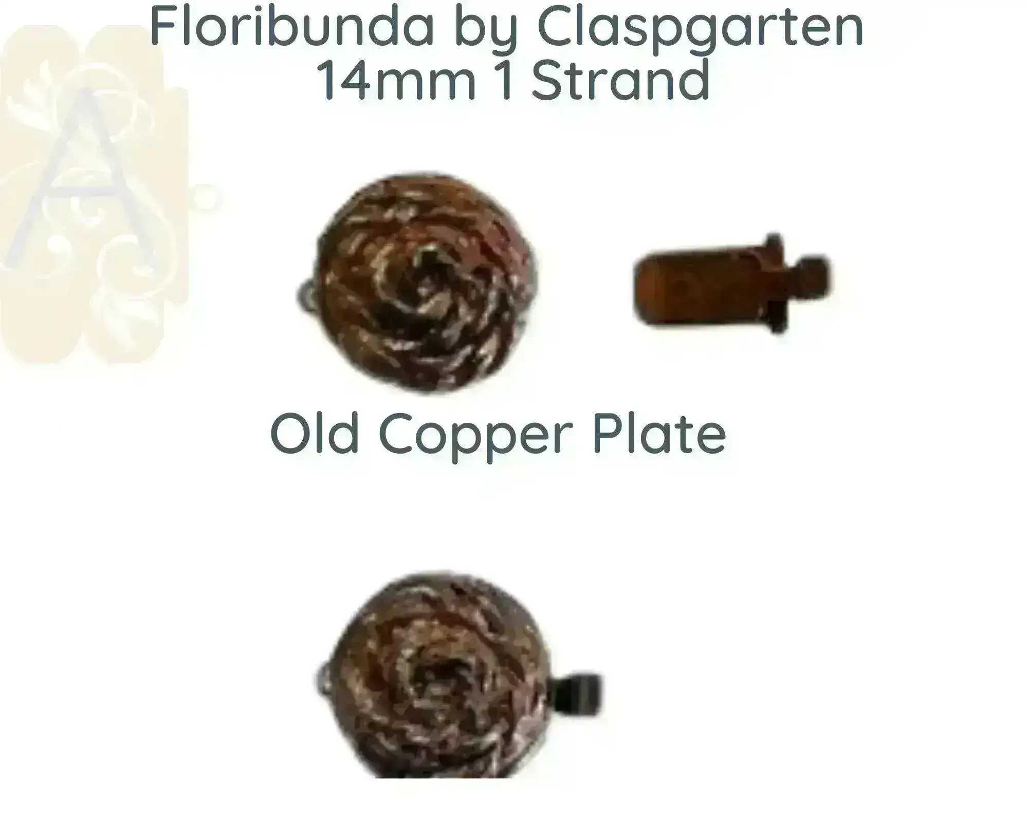 Claspgarten Floribunda, 1-Strand Box Clasp, 4 Finishes - Image 5