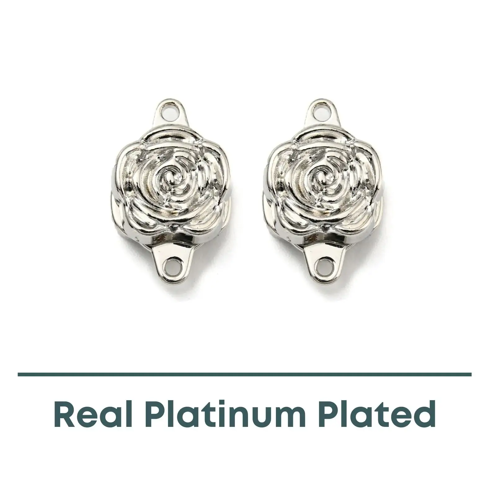 Petite Flower, 1-Strand Magnetic Clasp, 2 Precious Metal Finishes - Image 4