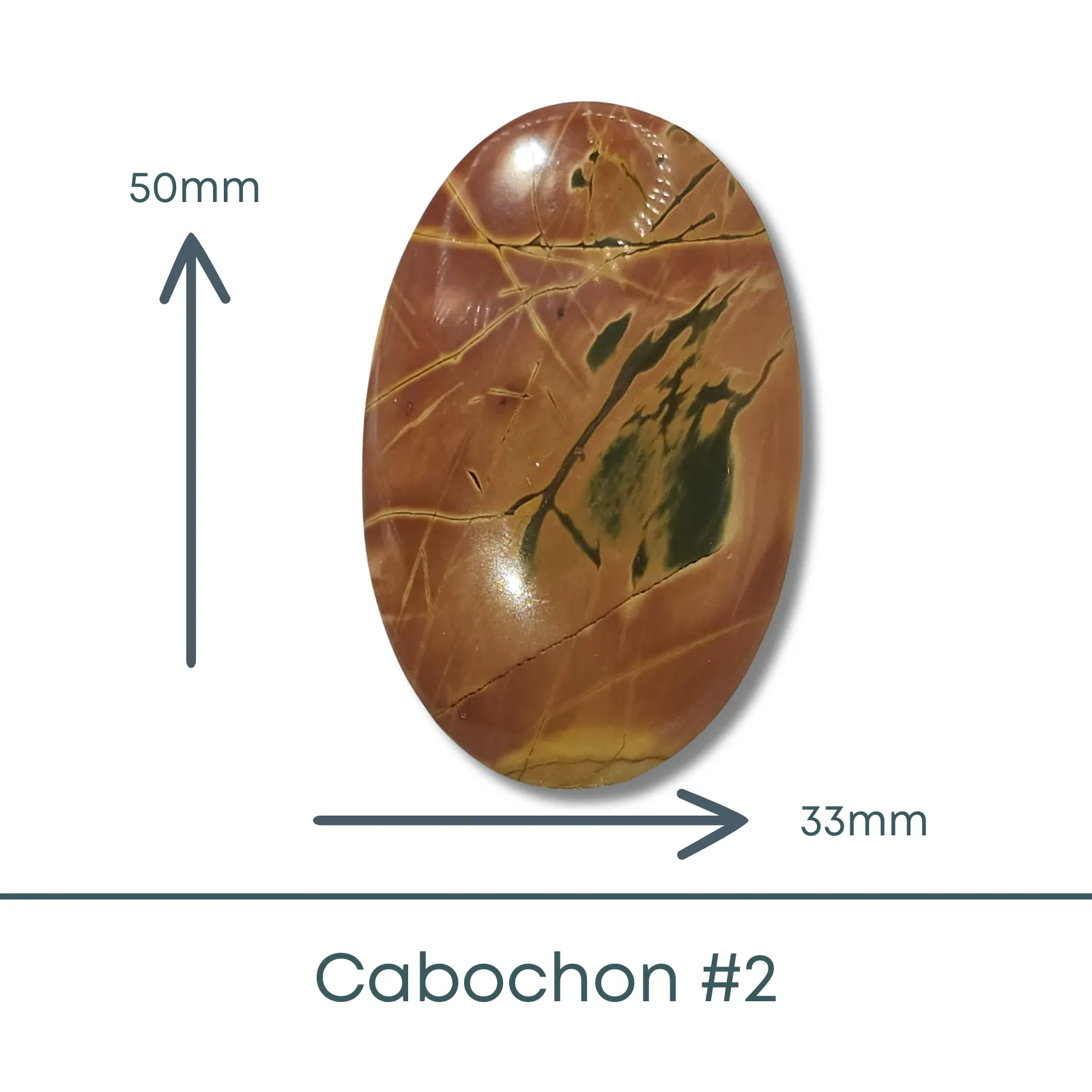 Red Field Jasper Cabochon #2