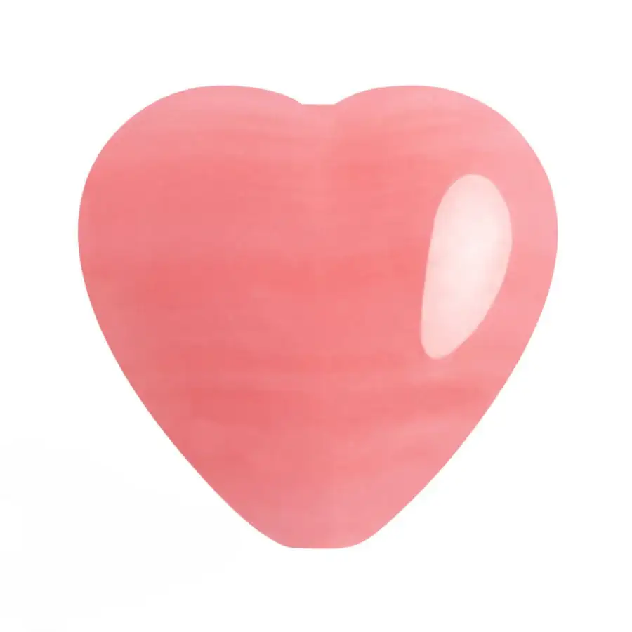 FP Czech Glass Heart Beads, Opaque Rose, 4 pcs. - Image 2