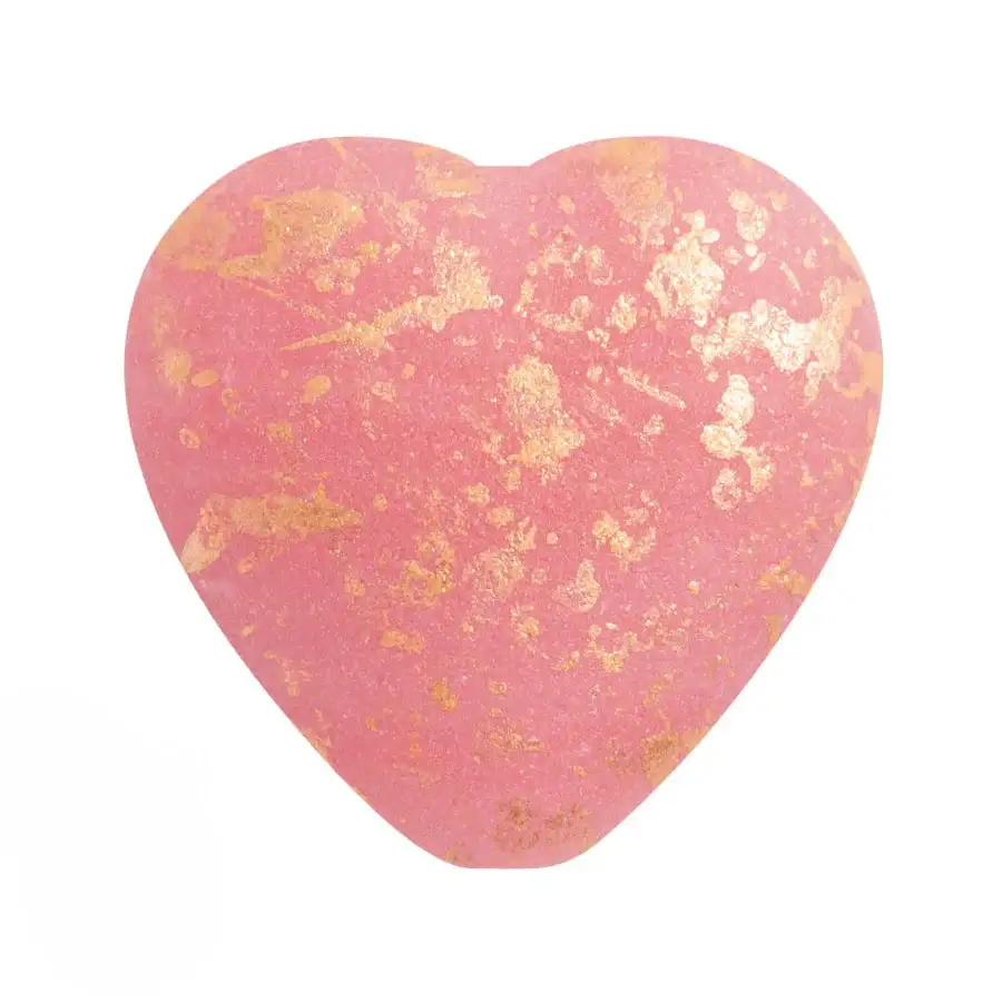 FP Czech Glass Heart Beads, Opaque Rose, 4 pcs. - Image 6