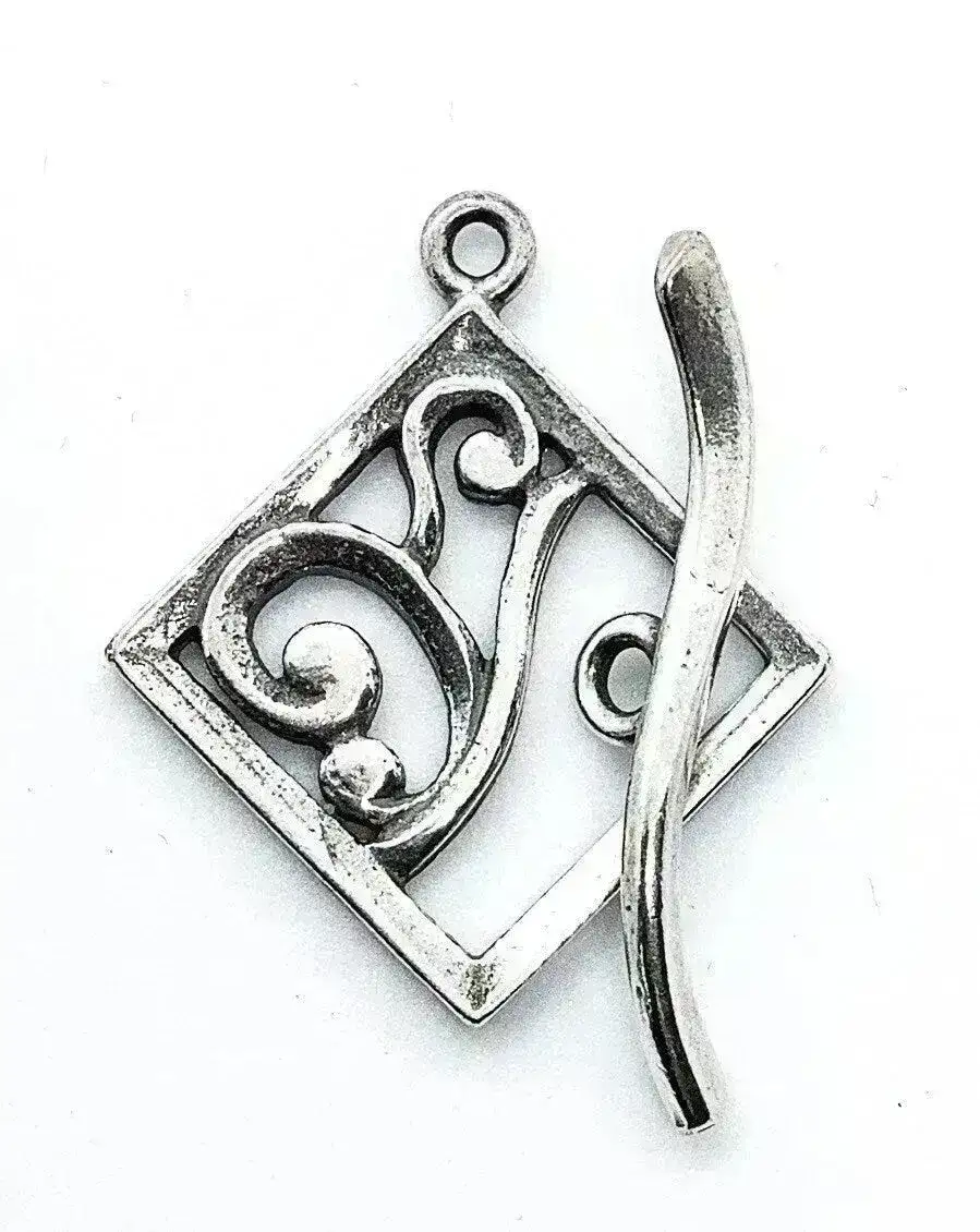 Garden Gate Toggle Clasp, 17mm, 6 Finishes - Image 2