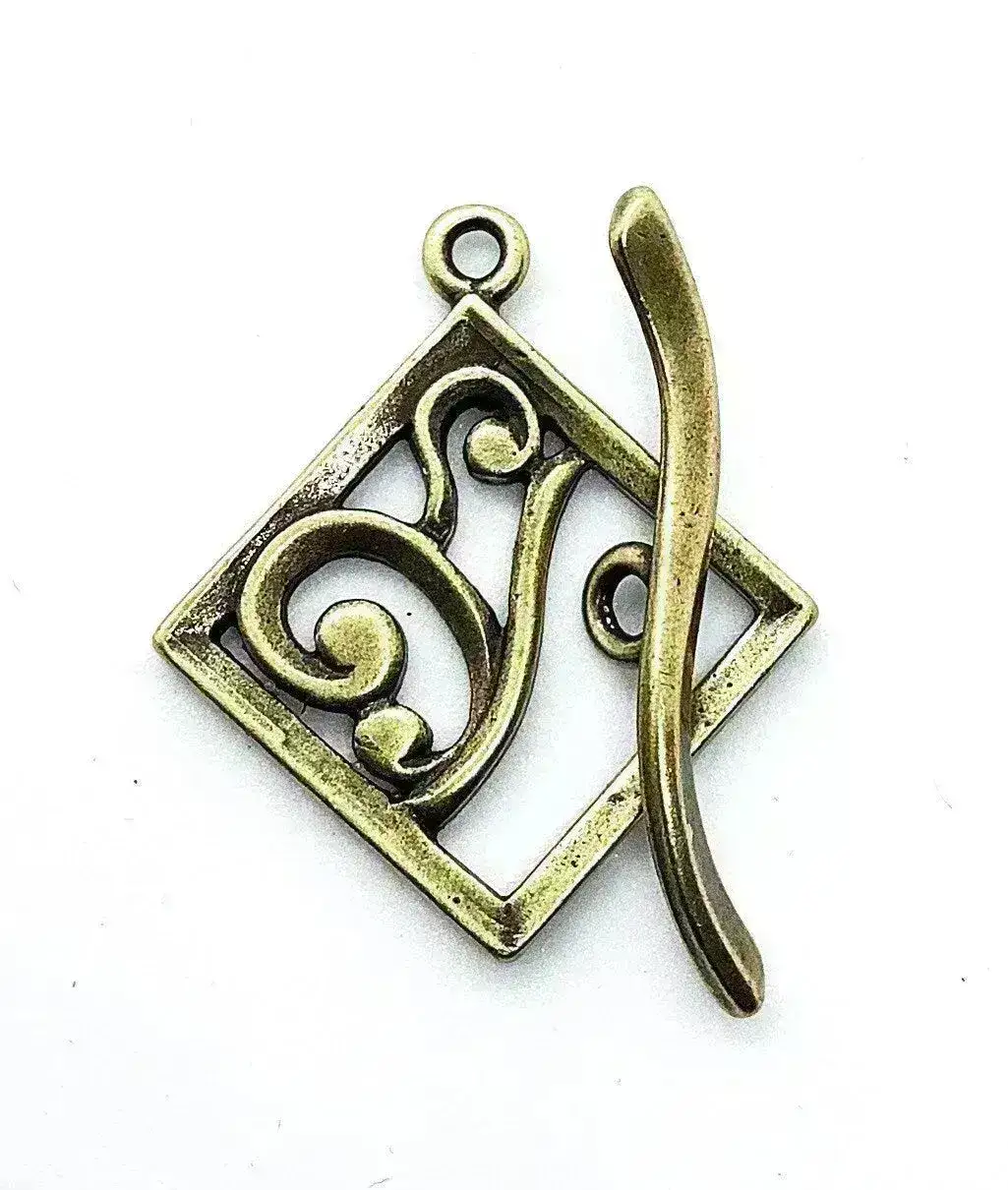 Garden Gate Toggle Clasp, 17mm, 6 Finishes - Image 3