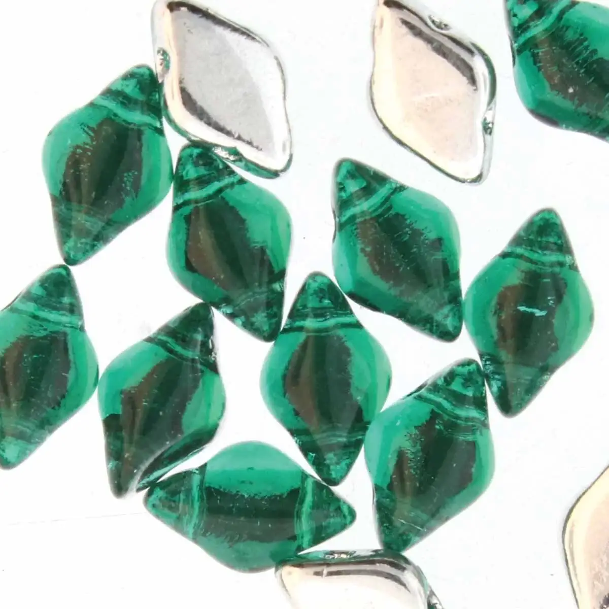 Gemduo Beads, Backlit Teal, 10g.