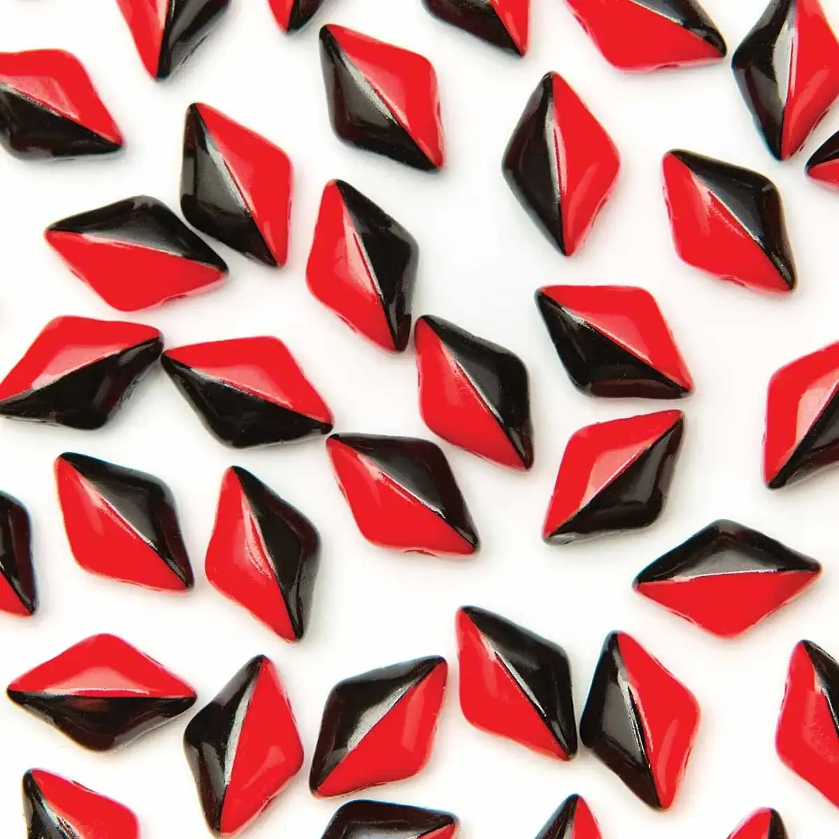 Gemduo Beads, Duet Red Black Opaque, 10g.
