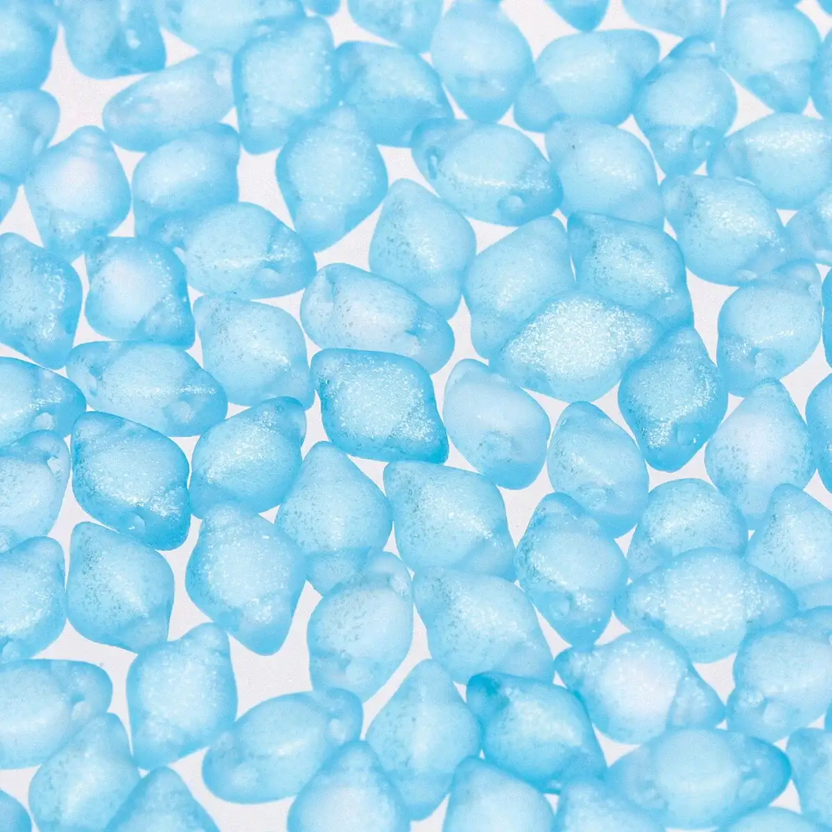 Gemduo Beads, Frozen Matte Electric Blue, 10g.